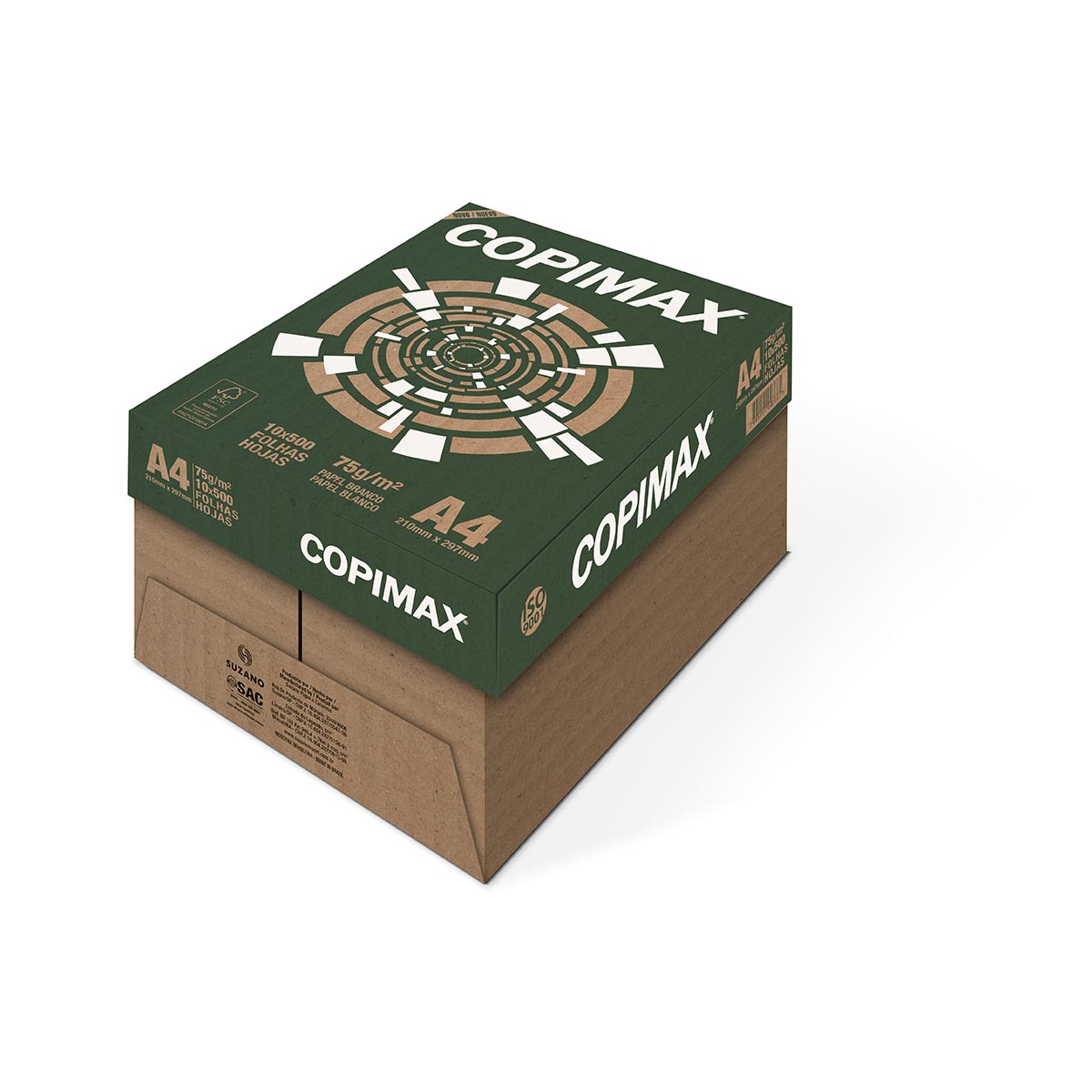 Papel Sulfite Copimax A4 75g 500 folhas - Caixa com 10 pacotes