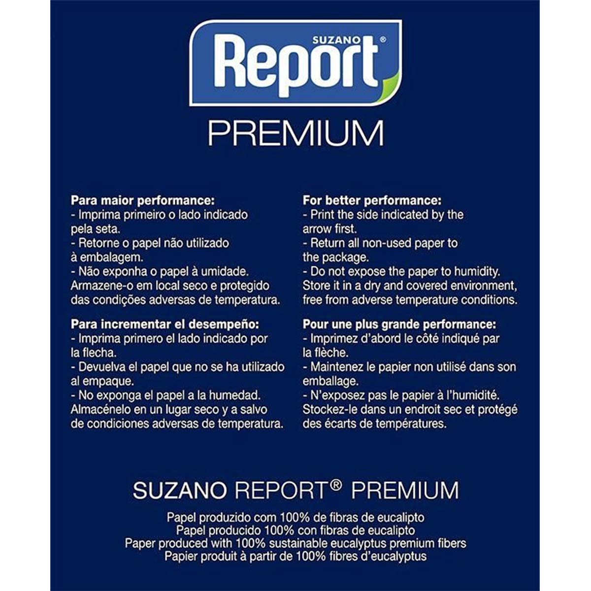 Papel Sulfite Report Premium Ofício 9 75g 500 folhas - Caixa com 10 pacotes