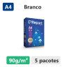 Caixa com 5 pacotes de Papel Sulfite Report Premium A4 90g de 500 folhas