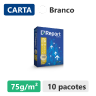 Caixa com 10 pacotes de Papel Sulfite Report Premium Carta 75g de 500 folhas