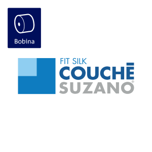 Couché Suzano® Fit Silk 070 Gramas 1128X1200 Comercial Bobina com furo de 0076 mm