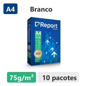 Papel Sulfite Report Premium A4 75g 500 folhas  - Caixa com 10 pacotes
