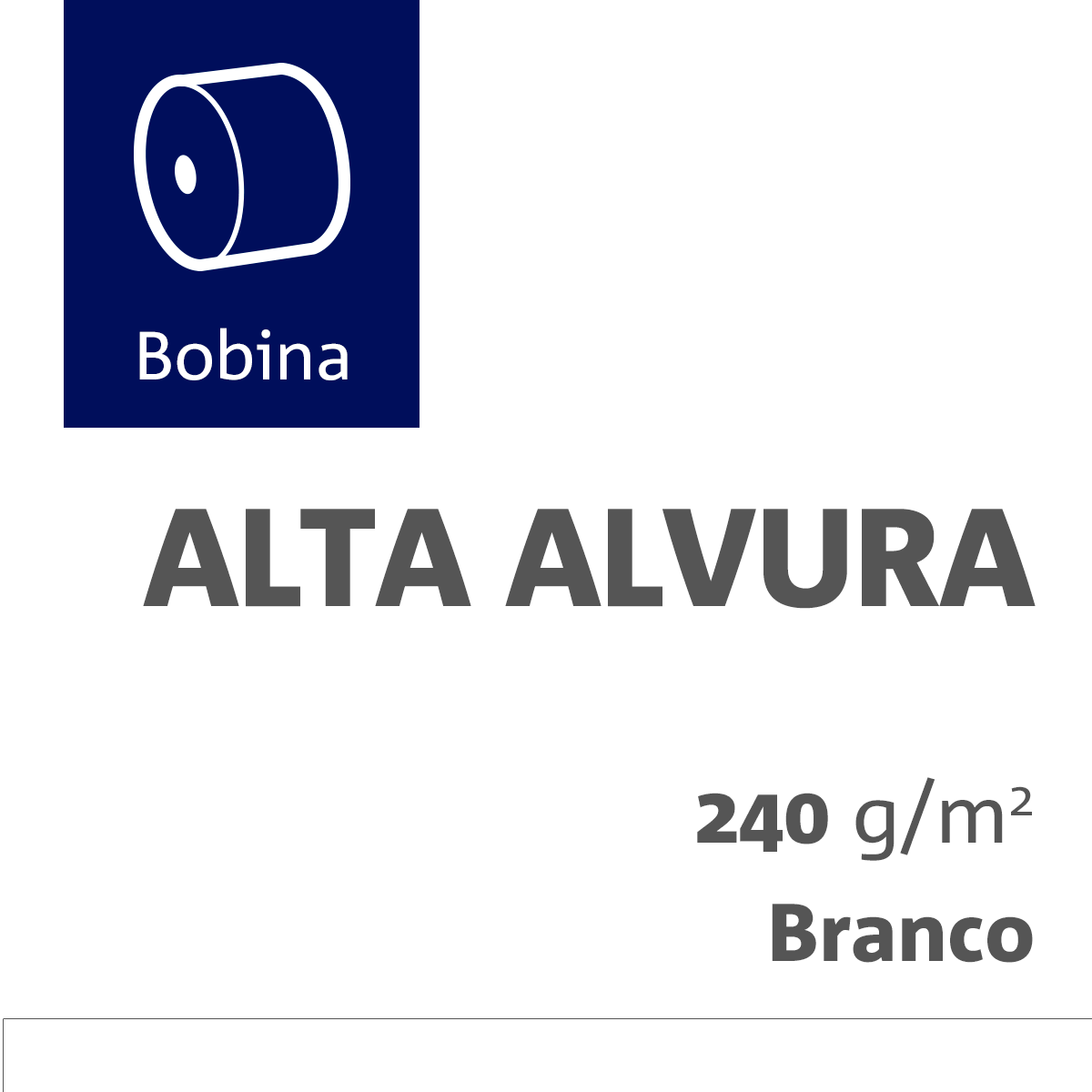Papel Offset Alta Alvura® 240 Gramas 1340X1200 Comercial Bobina com furo de 0150 mm
