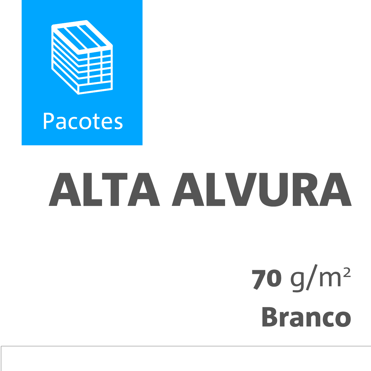Papel Offset Alta Alvura® 070 Gramas 0745X0755 Comercial Embalado com 0500 Folhas