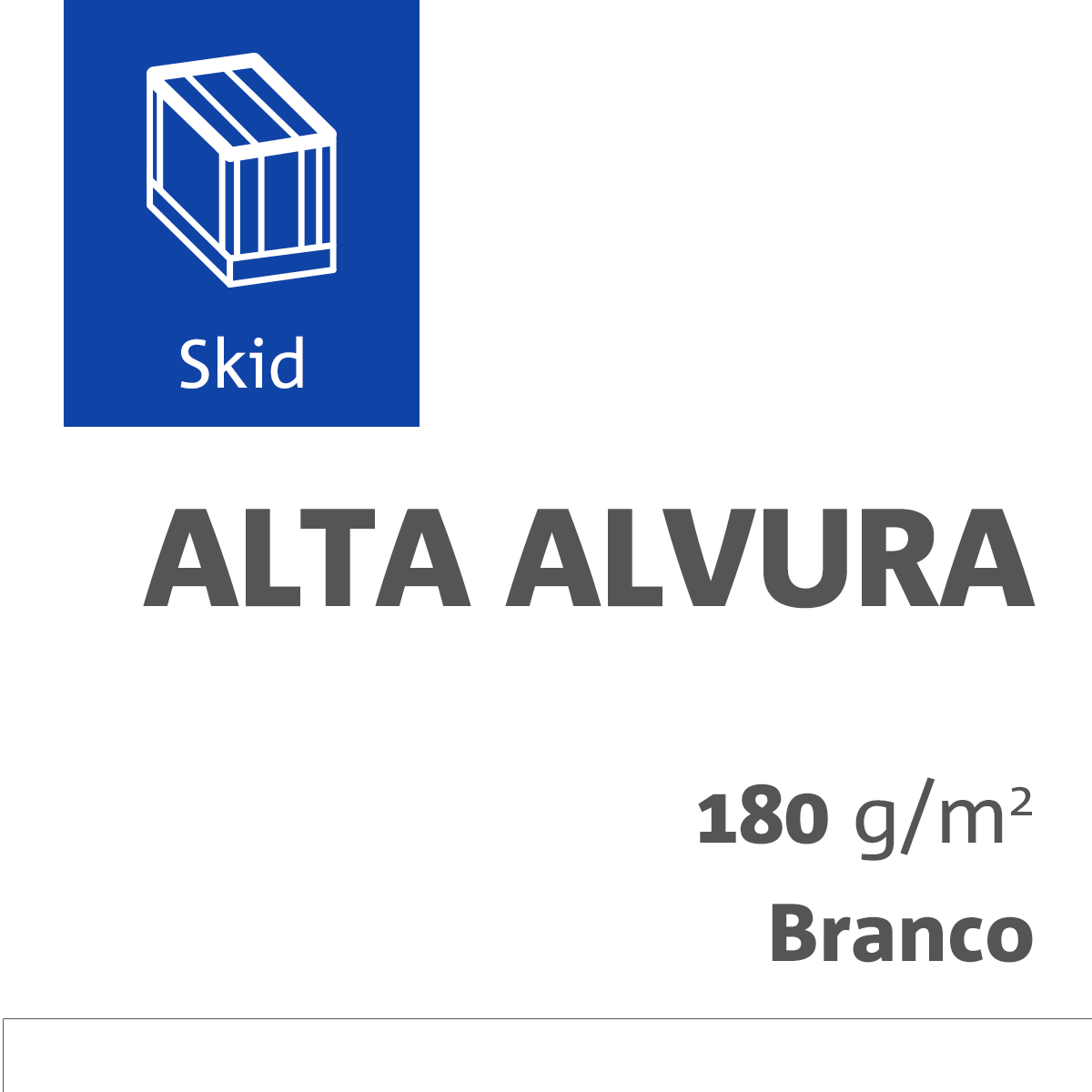 Papel Offset Alta Alvura® 180 Gramas 0495X1000 Comercial Skid com 005000 Folhas