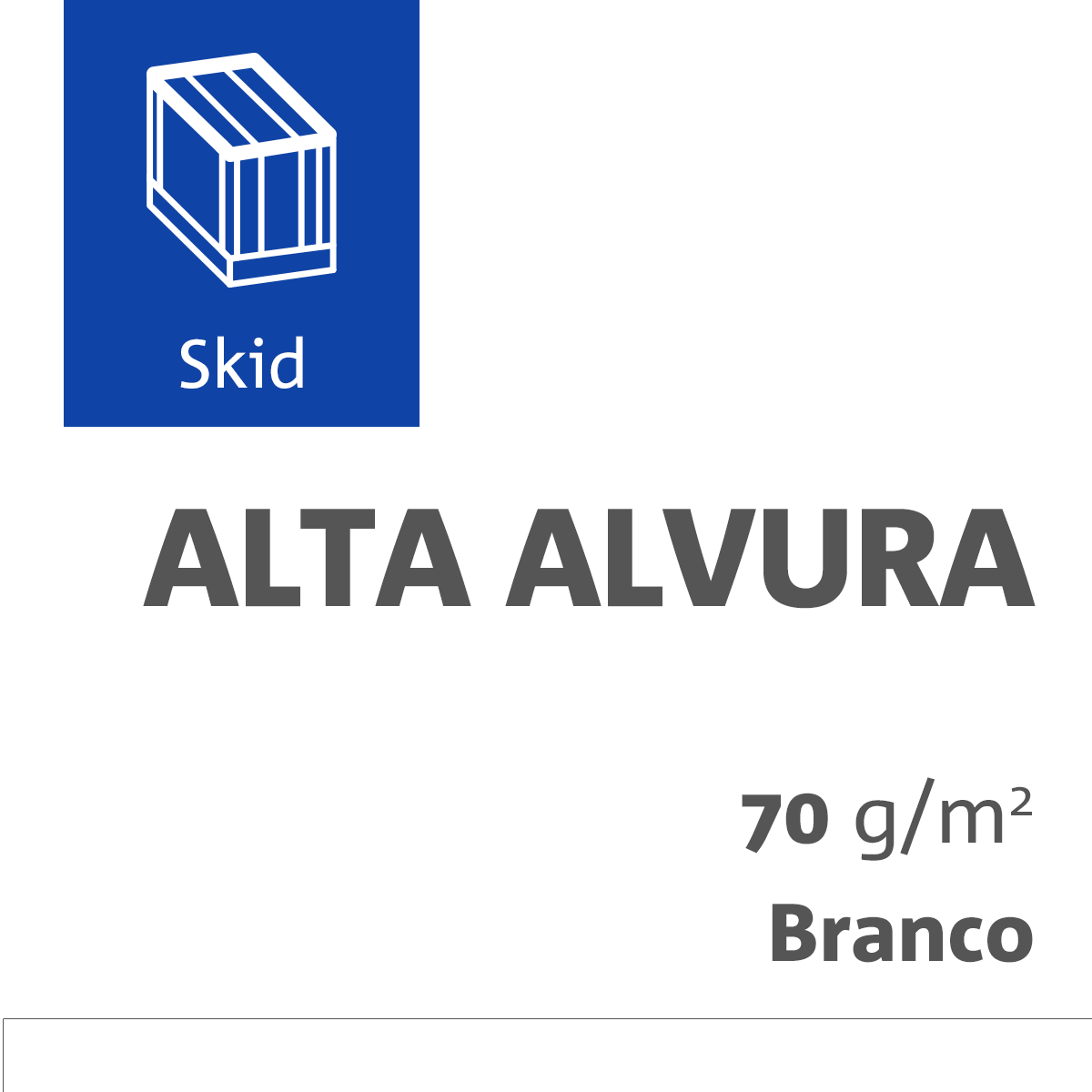 Papel Offset Alta Alvura® 070 Gramas 0505X1100 Comercial Skid com 024000 Folhas