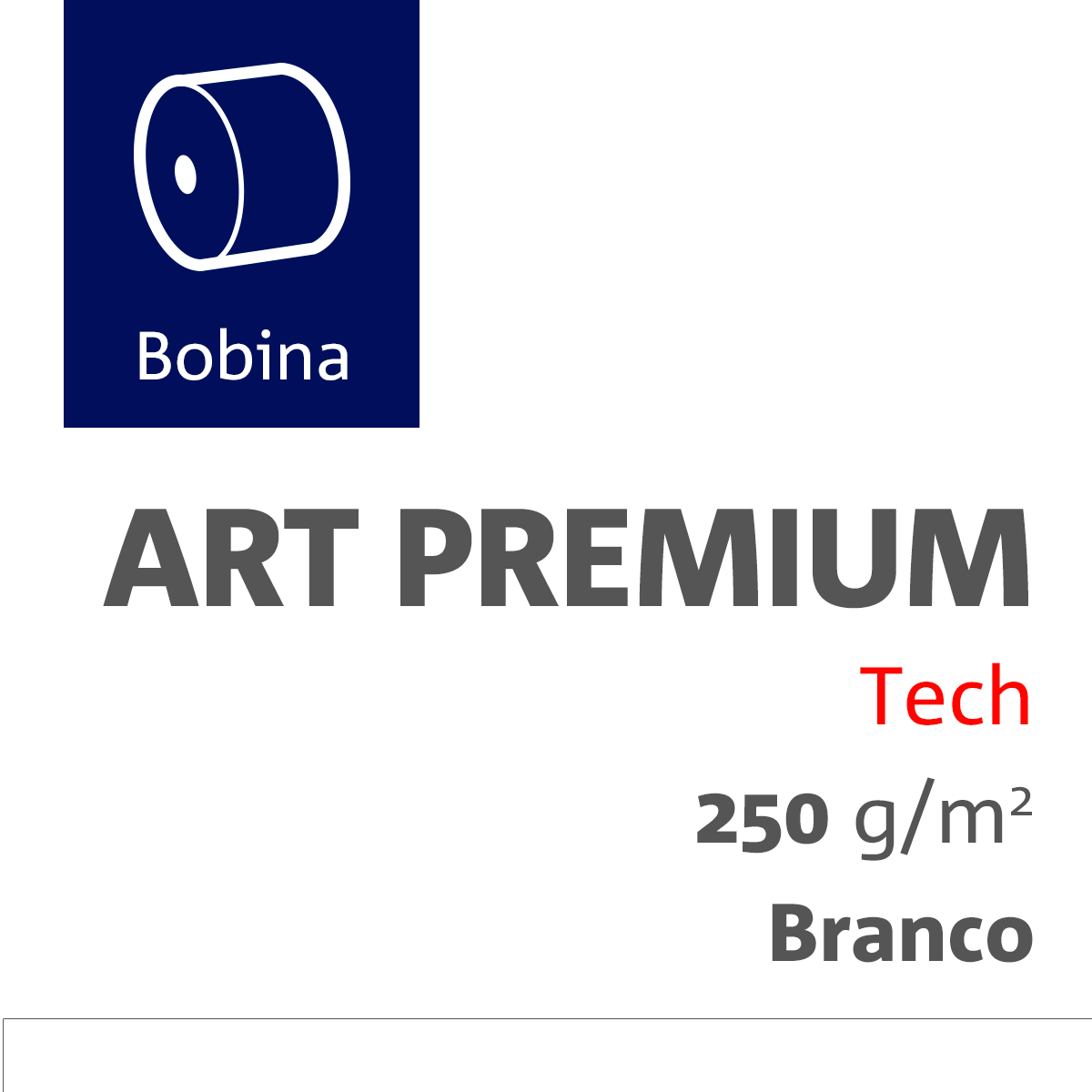 Papelcartão Art Premium® 250 Gramas 0620X1500 Comercial Bobina com furo de 0305 mm