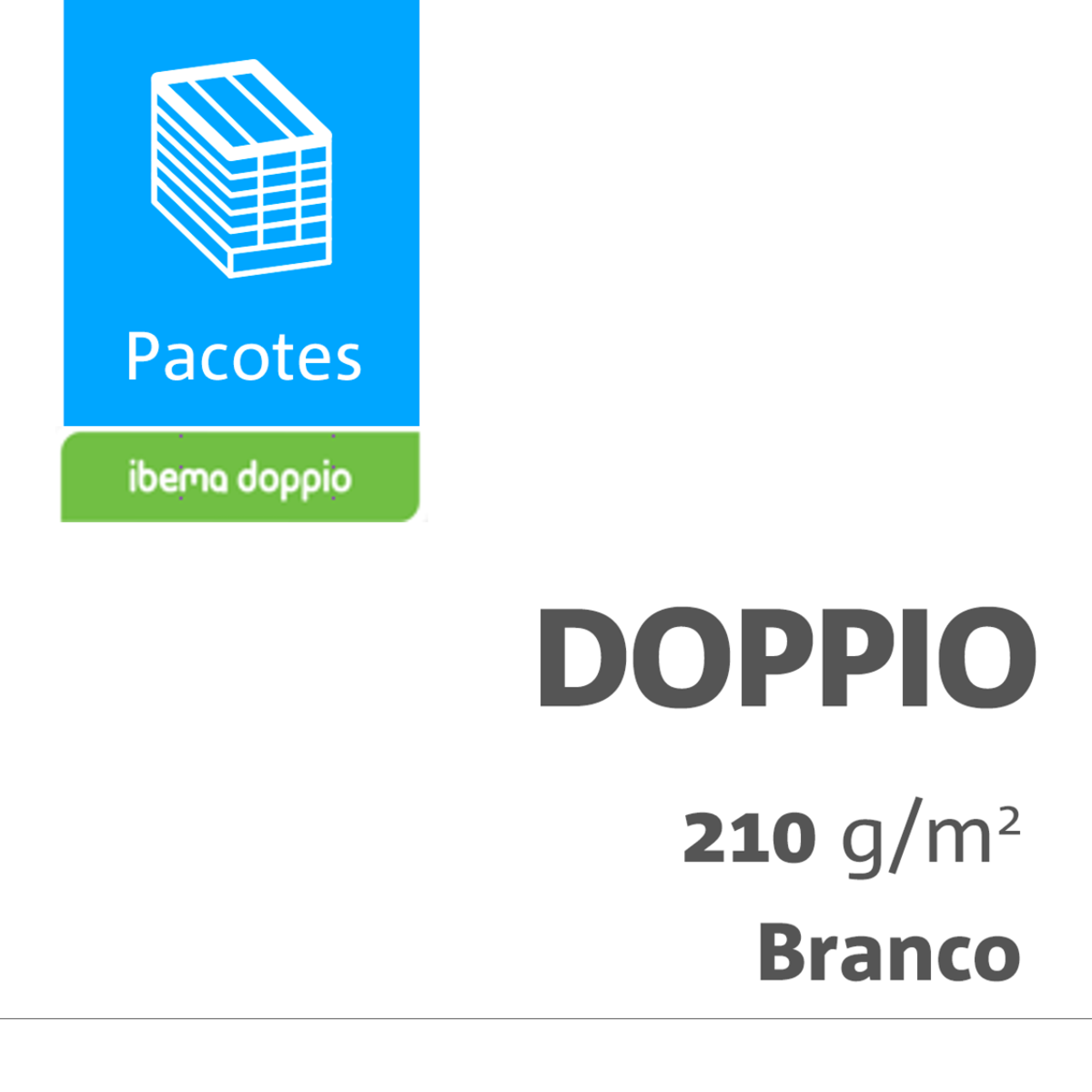 Papelcartão Ibema Doppio Branco 210 Gramas 0480X0660 Comercial Pacotes com 0150 Unid.