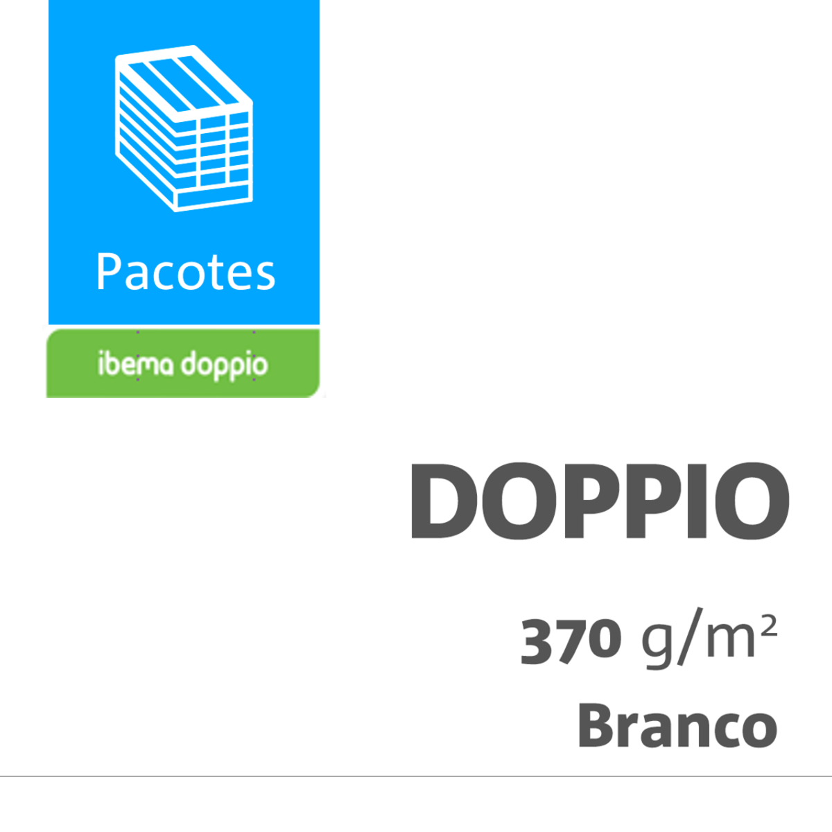 Papelcartão Doppio Branco 370 Gramas 0480X0660 Comercial Pacotes com 0100 Unid.
