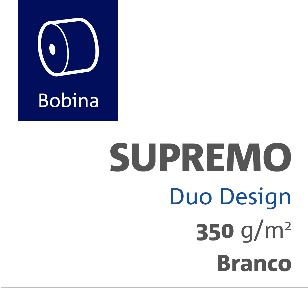 Papelcartão Duo Design® 350 Gramas 0720X1500 Comercial Bobina com furo de 0300 mm