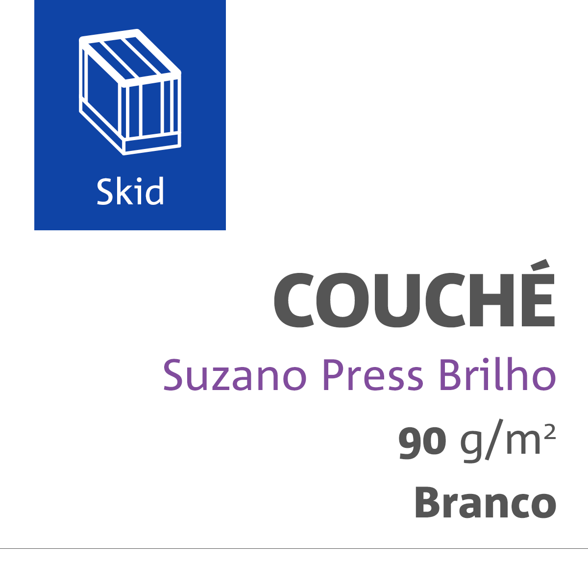 Couché Suzano® Design Gloss 090 Gramas 0580X0645 Imune Skid com 5000 Folhas