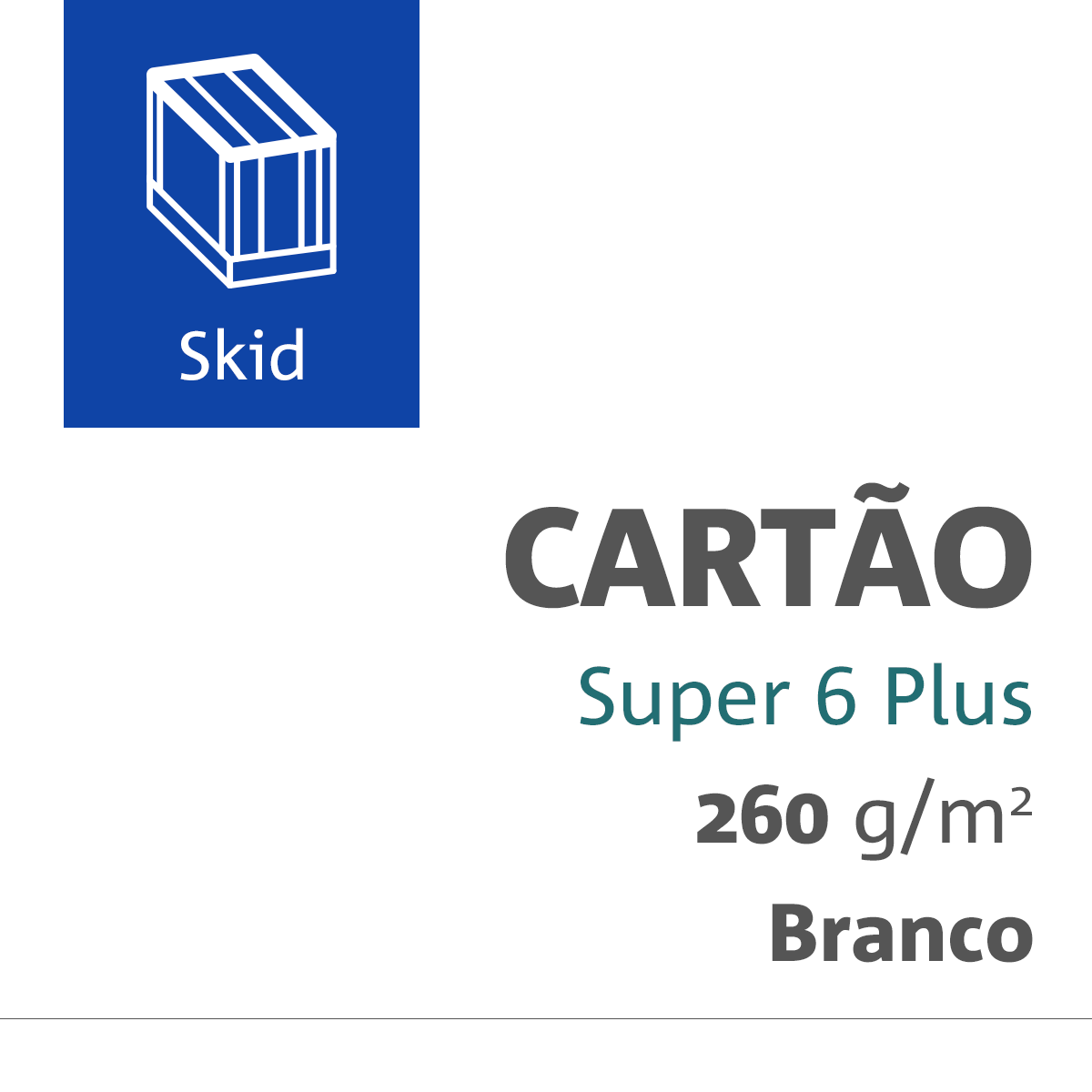 Papelcartão Super 6 Plus® 260 Gramas 0630X0980 Comercial Skid com 2400 Folhas